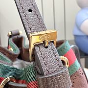GUCCI | Venice mini bucket bag in suede brown - 4