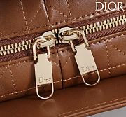 DIOR | Small D Granville Flat Macrocannage Gold Hardware In Brown - 2
