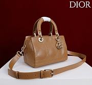 DIOR | Small D Granville Flat Macrocannage Gold Hardware In Tan - 4