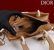 DIOR | Small D Granville Flat Macrocannage Gold Hardware In Tan - 3