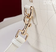 DIOR | Small D Granville Flat Macrocannage Gold Hardware In White - 5