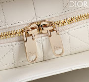 DIOR | Small D Granville Flat Macrocannage Gold Hardware In White - 3