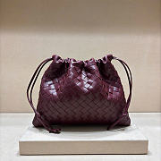 BOTTEGA VENETA | Dustbag Intrecciato calfskin leather pouch burgundy - 1