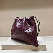 BOTTEGA VENETA | Dustbag Intrecciato calfskin leather pouch burgundy - 5