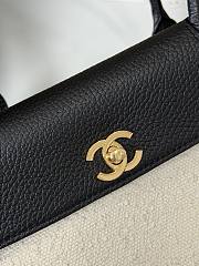 CHANEL | 26S Small Shopping Bag Matthieu Blazy Black/Ecru Tweed Leather  - 6