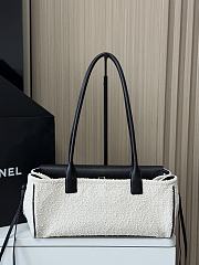 CHANEL | 26S Small Shopping Bag Matthieu Blazy Black/Ecru Tweed Leather  - 5