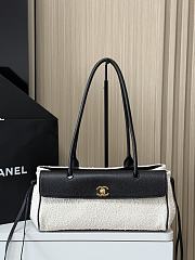 CHANEL | 26S Small Shopping Bag Matthieu Blazy Black/Ecru Tweed Leather  - 1