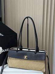 CHANEL | Shopping Tote Black Grained Calfskin and Beige Suede - 3