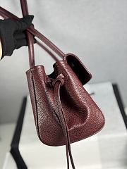 CHANEL | Shopping Tote Black Grained Calfskin In Burgundy - 5