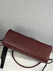 CHANEL | Shopping Tote Black Grained Calfskin In Burgundy - 6