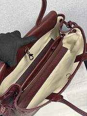 CHANEL | Shopping Tote Black Grained Calfskin In Burgundy - 2