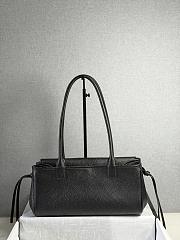 CHANEL | Shopping Tote Black Grained Calfskin In Black - 6