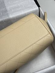 CHANEL | Shopping Tote Black Grained Calfskin In Ivory - 3