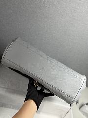 CHANEL | Shopping Tote Black Grained Calfskin In Light Blue - 2