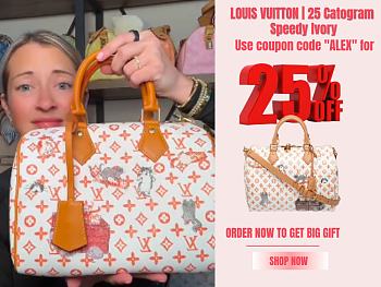 LOUIS VUITTON | 25 Catogram Speedy Ivory